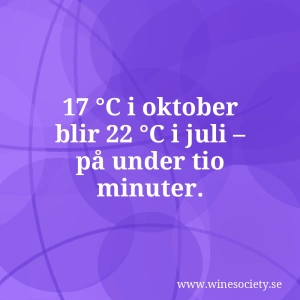 17 °C i oktober blir 22 °C i juli – på under tio minuter.