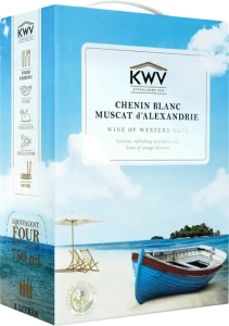 Bag in box vitt vin KWV
Chenin Blanc Muscat d'Alexandrie, 2025