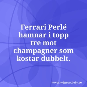 Ferrari Perlé hamnar i topp tre mot champagner som kostar dubbelt.