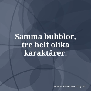 Samma bubblor, tre helt olika karaktärer.