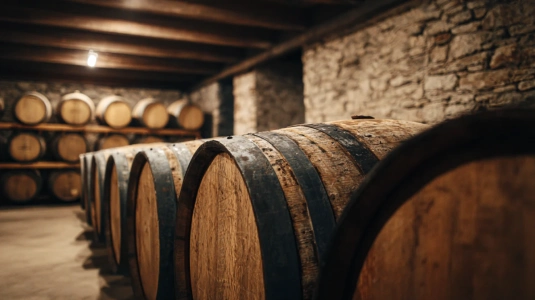 Ekfat i en vinkällare i Ribera del Duero