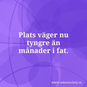 Plats väger nu tyngre än månader i fat.