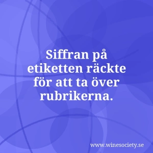 Siffran på etiketten räckte för att ta över rubrikerna.