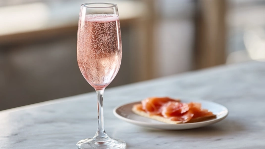 Ferrari Brut Rosé från Trentino med fin mousse