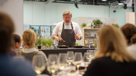 Matlagningsdemonstration på Sthlm Food & Wine i Stockholm