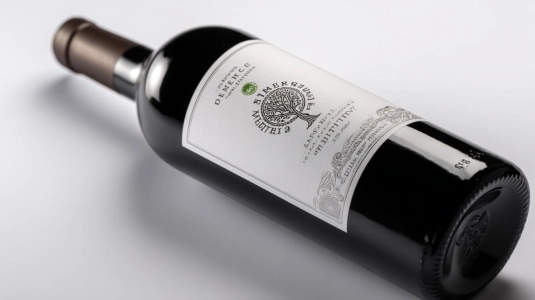 Vinetikett med Demeter-certifiering